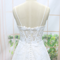 Robe de mariée de maternité moderne sirène/trompette 2026, haute qualité, avec bretelles en dentelle française, longueur ras du sol, traîne chapelle, col en V illusion
