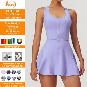 Robe de sport Aoyema pour femme, sensation seconde peau, anti-transparence, pour la course, le fitness et le golf en extérieur - Product Image 1