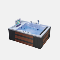 Luxueuse baignoire à jets en acrylique personnalisée à prix de gros bain de massage à remous 2 personnes bain SPA intégré