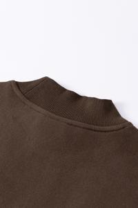 Felpa Oversize Stile Americano Autunno Inverno 2025 con Collo Semi-Alto in Pile, Tinta Unita, Casual da Uomo - Product Image 3