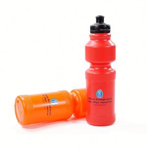 Bouteille d'eau rouge à petite ouverture, en plastique durable sans BPA, avec logo personnalisé, sérigraphiée, pour enfants et adultes, fournisseur d'usine - Product Image 1