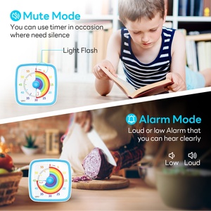 <span class=keywords><strong>Timer</strong></span> Visivo Arcobaleno da 60 Minuti con Luce Notturna Yunbaoit, <span class=keywords><strong>Timer</strong></span> Silenzioso per Gestione del Tempo per Bambini, Adulti, Cucina, Ufficio - Product Image 5