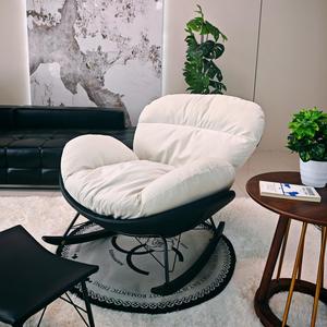 Fauteuil inclinable à <span class=keywords><strong>bascule</strong></span> en métal de style italien Swan, canapé paresseux haut de gamme pour salon, balcon, maison, café JUN HENG JX-0556 - Product Image 3