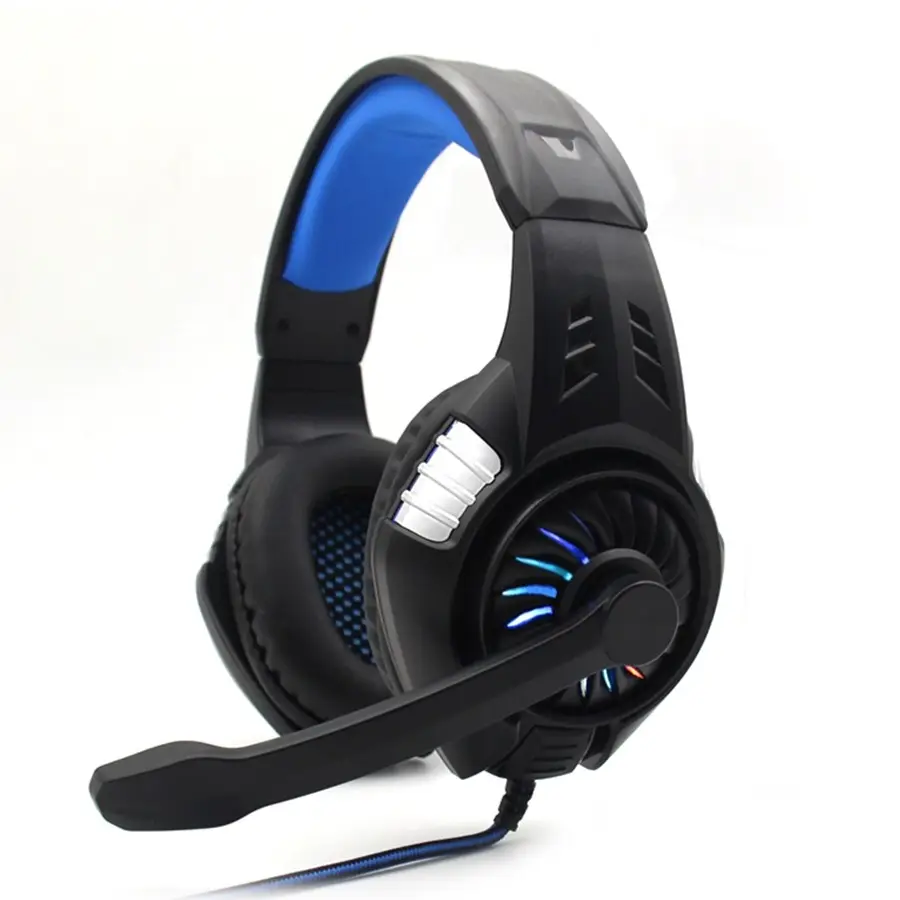 Casque de jeu 7 couleurs LED, écouteurs de haute qualité, oreillettes, haut-parleur, 7 couleurs, vente en gros, OEM