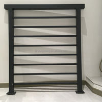 Design de balustrade de balcon en métal noir élégant pour la conception de balustrade tubulaire extérieure
