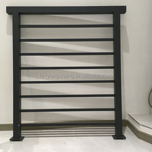 Siyah <span class=keywords><strong>Metal</strong></span> Güzel Balkon Korkuluk Tasarımı, Dış Mekan Borulu Merdiven Korkuluğu Tasarımı için - Product Image 6