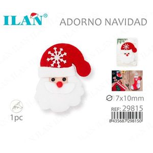 Adorno Navideño con Cabeza de Santa Claus Ilan, 7x10mm, Decoración Navideña - Product Image 3