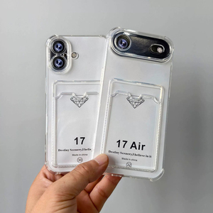 Chính Xác Lỗ Bốn Góc Chống Sốc Bìa Trong Suốt Khe Cắm Thẻ Nhớ TPU Điện Thoại Trường Hợp Đối Với <span class=keywords><strong>iPhone</strong></span> 17 Không Khí 17 Pro Max 16 15 12 - Product Image 4