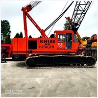 Grue sur chenilles Hitachi KH180 d'occasion, 50 tonnes, moteur Hino 150KW, machinerie de levage lourd hydraulique, d'origine japonaise, prête à être expédiée