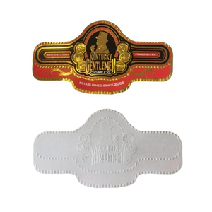 Custom <b>Logo</b> Adhesive <b>Sticker</b> Gold Foil Waterproof Cigar Band and Label for Embossing Cigars - Product Image 1
