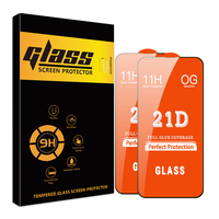 21D verre trempé clair soie impression téléphone portable protecteur d'écran pour iphone samsung huawei xiaomi Infinix Tecno motorola