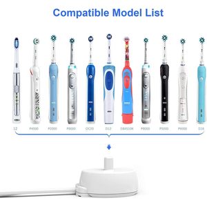 Base de chargeur de brosse à dents électrique 3757, support de charge inductif sans fil blanc pour brosses à dents Oral B 110V - Product Image 4