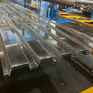 High Speed 20 m/Min 22 Gauge 36 ''Stahldach <span class=keywords><strong>deck</strong></span> 1,5'' Verbund bodenbelag Rollform maschine - Product Image 3