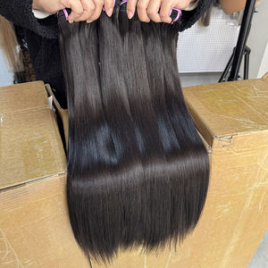 Extensions de cheveux humains lisses, options vierges brutes, cuticules alignées, vente en gros pour les fournisseurs de cheveux et les salons de coiffure - Product Image 2