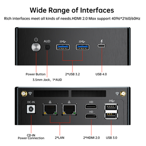 Mini PC de bureau compact Msecore, AMD <span class=keywords><strong>Ryzen</strong></span> <span class=keywords><strong>9</strong></span> <span class=keywords><strong>6900HX</strong></span>, 64 Go DDR5, SSD, double HDMI, USB4, prise en charge triple 4K, haute efficacité, marque - Product Image 4