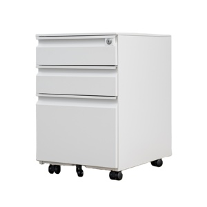 Archivador Móvil con Ruedas y Cerradura, Mueble Metálico con Ruedas, Armario Metálico de Oficina - Product Image 1