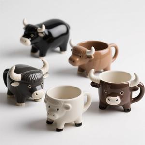 Ensemble de vaisselle en porcelaine 3D en forme de mule de dessin animé, carafes à <span class=keywords><strong>lait</strong></span> <span class=keywords><strong>d</strong></span>écoratives en céramique, 5 pièces, 3,5x3 pouces, cadeau de vaisselle fantaisie - Product Image 4