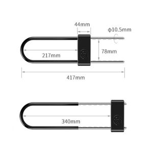 قفل إلكتروني ذكي على شكل حرف U من Doodle APP للأبواب الزجاجية - مقاوم للماء بتصنيف IP5 وشحن USB وفتح بكلمة مرور وتطبيق - Product Image 6