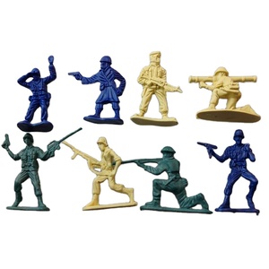 8 Giocattoli in PP Verde Bestseller, Modellini <span class=keywords><strong>di</strong></span> Soldatini Cartoon, Sculture Decorative per Tavolo <span class=keywords><strong>di</strong></span> Sabbia, Giocattoli Educativi Fai-da-Te per l'Apprendimento Precoce - Product Image 1