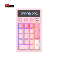 Calculadora con teclado numérico RK Royal Kludge M20 2 en 1 con perilla de cambio, teclado de oficina con teclado de tres modos