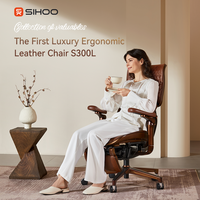 Chaise de bureau exécutive moderne certifiée BIFMA SIHOO S300L, dossier haut, luxe, accoudoirs bioniques 6D, hauteur réglable, pivotante