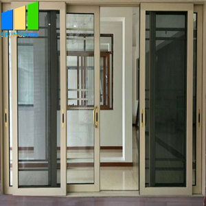 Design moderno rullo inferiore porta scorrevole in alluminio con vetro basso E insonorizzato in acciaio inox rete schermo in fibra di vetro hotel - Product Image 4