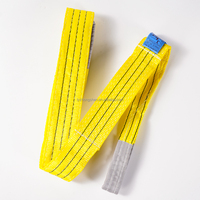 Eslinga de elevación de poliéster amarillo OEM 3M de 3 toneladas 90mm de longitud Factor de seguridad 3M 5:1 6:1 7:1 Cinturón de materia prima 3 T Correas 90 grados