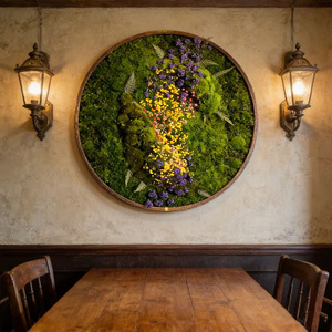 Art mural en mousse préservée sur mesure, fait main, naturel, encadré dans un cadre en bois, écologique, durable, pour la décoration de la maison, du bureau ou de l'hôtel - Product Image 5