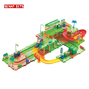 Regalo de Navidad los niños bricolaje montar juguete coche de carreras de <span class=keywords><strong>pista</strong></span> con batería operatd - Product Image 1