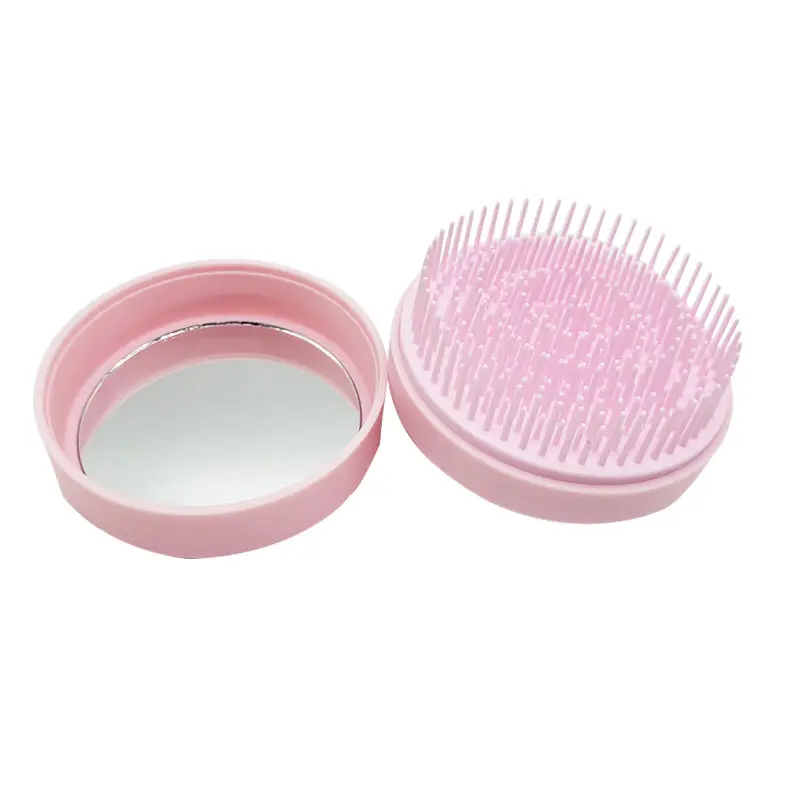 Китайские производители, розовая щетка для распутывания волос, мини-щетка для спутывания влажных и сухих волос, щетка для путешествий