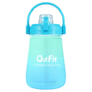 New Product Leakproof BPA Free Fitness 1L 32oz Plastic Motivational Tritan Sports Travel Water Bottle with Straw