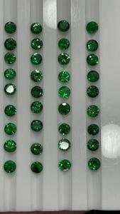 100% โกเมนสีเขียวแบบกลมจาก tsavorite ธรรมชาติคุณภาพสูง10ชิ้น - Product Image 5