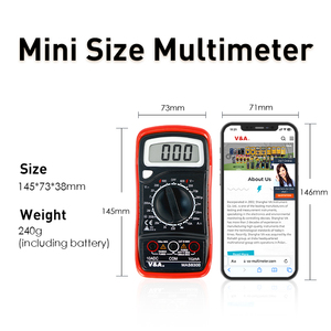 Cổ Điển Bỏ túi kích thước kỹ thuật số mas830b vạn năng kiểm tra <span class=keywords><strong>transistor</strong></span> & diode với 1999 đếm phạm vi thủ công - Product Image 3