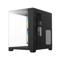 AntarcChill New Luxury Gaming Pc Case Tempered Glass Panel Aluminum Computer Case Mid Tower Mini ITX MATX Gaming Use Pc Cabinet