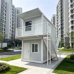 Casa Prefabricada Modular de Dos Pisos, Diseño Moderno y Transpirable, de 20 pies, Ensamblaje Rápido, Tipo Contenedor, para Hotel o Villa - Product Image 1