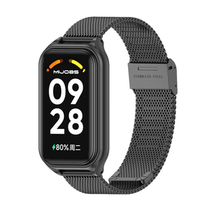 Mijobs สายนาฬิกาอัจฉริยะ Milan ทำจากสแตนเลสสตีลอุปกรณ์เสริมเคสโลหะสำหรับ redmi BAND 2 <span class=keywords><strong>Mi</strong></span> band 8 Active - Product Image 3