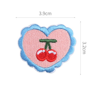 Certified Factory Laser Cut Sweet Style Heart Shape Custom <b>Letter</b> Small Embroidery Patches Iron <b>On</b> Hat/Bag - Product Image 2