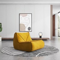 Canapé moderne carré de petite taille sans armature, rembourrage en éponge, canapé compressé sous vide, fauteuil une place, fauteuil de détente pour le salon