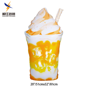 SJ gros dessin animé Dessert feuille ballons noël Halloween fête <span class=keywords><strong>d</strong></span>écoration hélium crème glacée <span class=keywords><strong>gâteau</strong></span> ballons en bleu dans un sac - Product Image 4