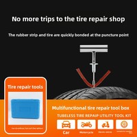 Kit de réparation de pneus de voiture portable de 68 pièces avec aspirateur pour OLIVER, emballage en boîte en plastique