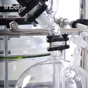 Lab Chemical Bioreactor Jacketed Glass Agitator Coated 5L 10L 20L 50L 100L 200L Double Layer Reactor Glass Reactor Glass Reactor - Product Image 5