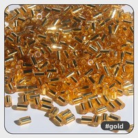 500g / Sac Perles cylindriques en verre électroplaqué argenté de 3,8 mm pour machine à broder et bijoux