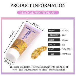 Gel pailleté sirène 20 couleurs, multi-usages pour le visage et les yeux, paillettes chatoyantes, éclaircissant, longue tenue, maquillage corporel pour scène - Product Image 5