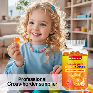 Bonbons gommeux à la pectine de jus d'orange mandarine personnalisable 60 grains par <span class=keywords><strong>bouteille</strong></span> Emballage au poids saveur forme OEM - Product Image 4