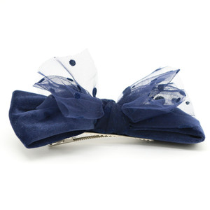 Terciopelo de puntos invierno dos capa accesorios <span class=keywords><strong>para</strong></span> el <span class=keywords><strong>cabello</strong></span> arco niñas nudo pinzas de cocodrilo - Product Image 2