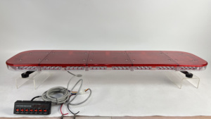 Barre lumineuse de signalisation Golddeer de 47 pouces, nouvelle conception, barre lumineuse <span class=keywords><strong>LED</strong></span> rouge, lumière stroboscopique d'avertissement, bonne résistance à l'eau pour les camions de pompiers, les ambulances - Product Image 3