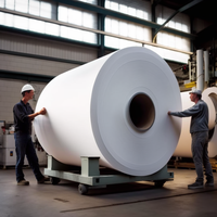 Rouleaux de papier thermique d'étiquettes Jumbo personnalisées, étiquettes blanches et vierges, Machine d'impression d'étiquettes, matériaux d'emballage