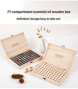 Doterra Caja de botella de aceite de madera Caja de aceite esencial de madera Sólida DS Ecológico 25 ranuras 5-7 días Hecho a mano 100PCs - Product Image 5