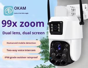 Caméra de surveillance extérieure sans fil OKAM WIFI 4G, dôme CMOS <span class=keywords><strong>360</strong></span>° panoramique/inclinaison, audio bidirectionnel, vision nocturne HD pour étang à poissons, verger - Product Image 2