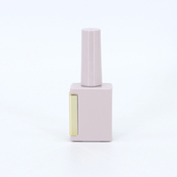 Bouteille de vernis à ongles vide la plus vendue avec bouchon et pinceau, flacons carrés en verre de 10 ml pour gel UV, bouteille de vernis gel personnalisée OEM/ODM